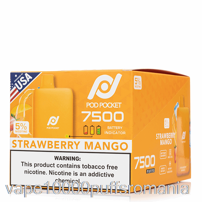 Vape Romania [10-pack] Pod Pocket 7500 De Unica Folosinta
